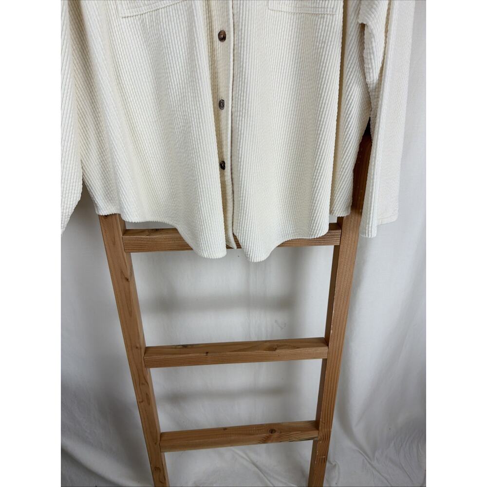 NWT Kleen Cream 100% Cotton Big Shirt Corduroy Jacket / Shacket / Shirt 3X #0804 - Picture 3 of 7